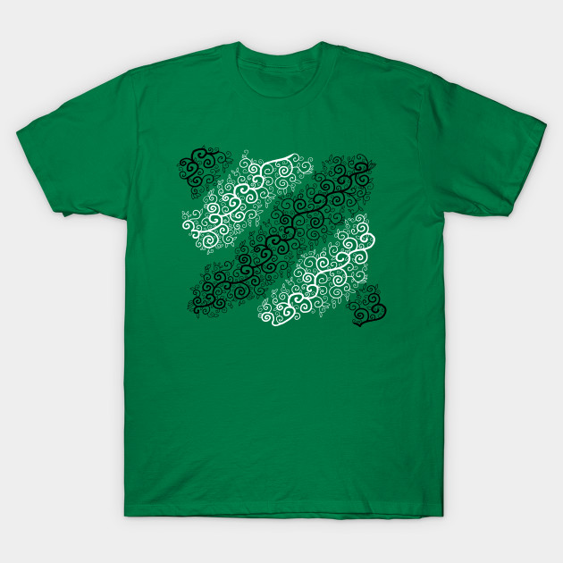 St Patrick's Day Irish Black and White Vine Pattern